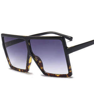Brand Designer Big Frame Square Sunglasses Vintage
